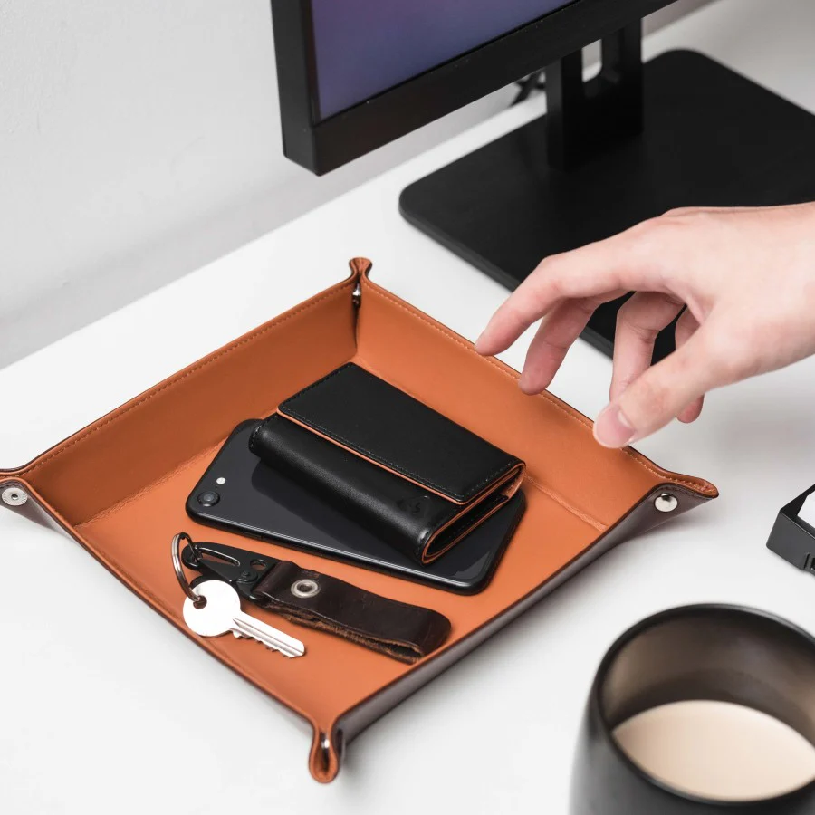 ARK Fiber Leather Desk Tray Catchall - Image 9
