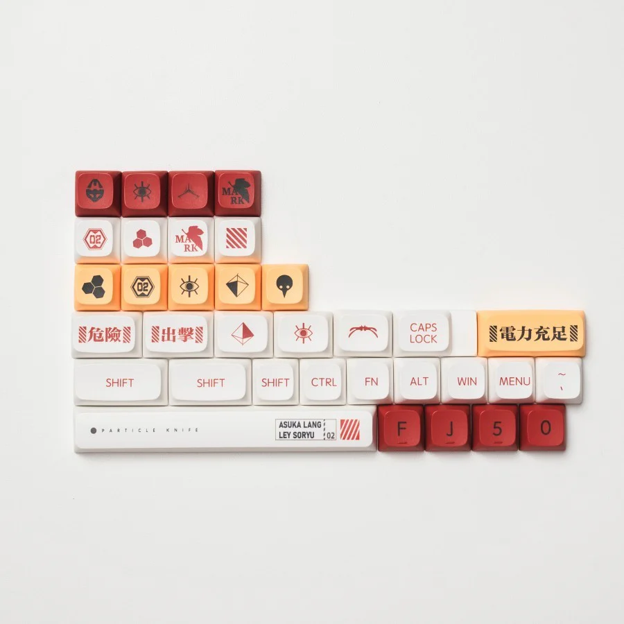 Asuka EVANGELION PBT Dye Sub Keycaps Mechanical Keyboard - Image 6