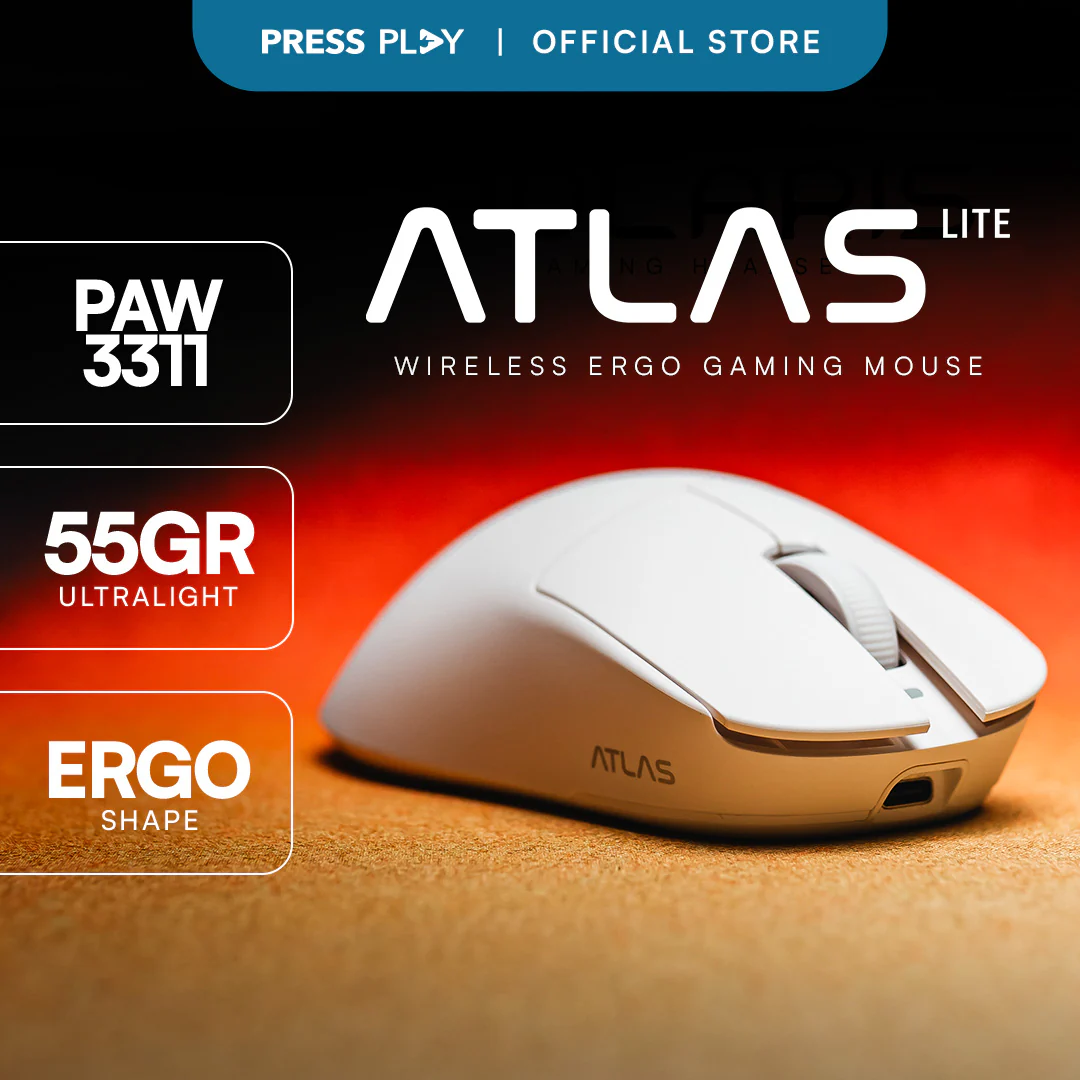 ATLAS Lite Ergonomic Ultralight Wireless Ergo Gaming Mouse - Image 4