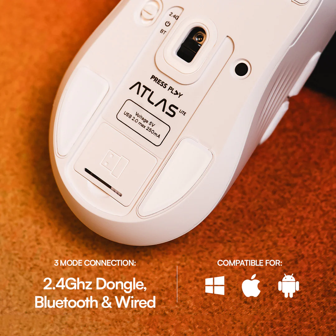 ATLAS Lite Ergonomic Ultralight Wireless Ergo Gaming Mouse - Image 6