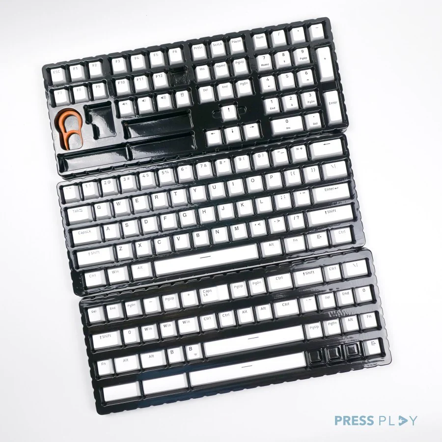 BoW Black on White PBT Doubleshot Keycaps Set by Press Play - Image 6