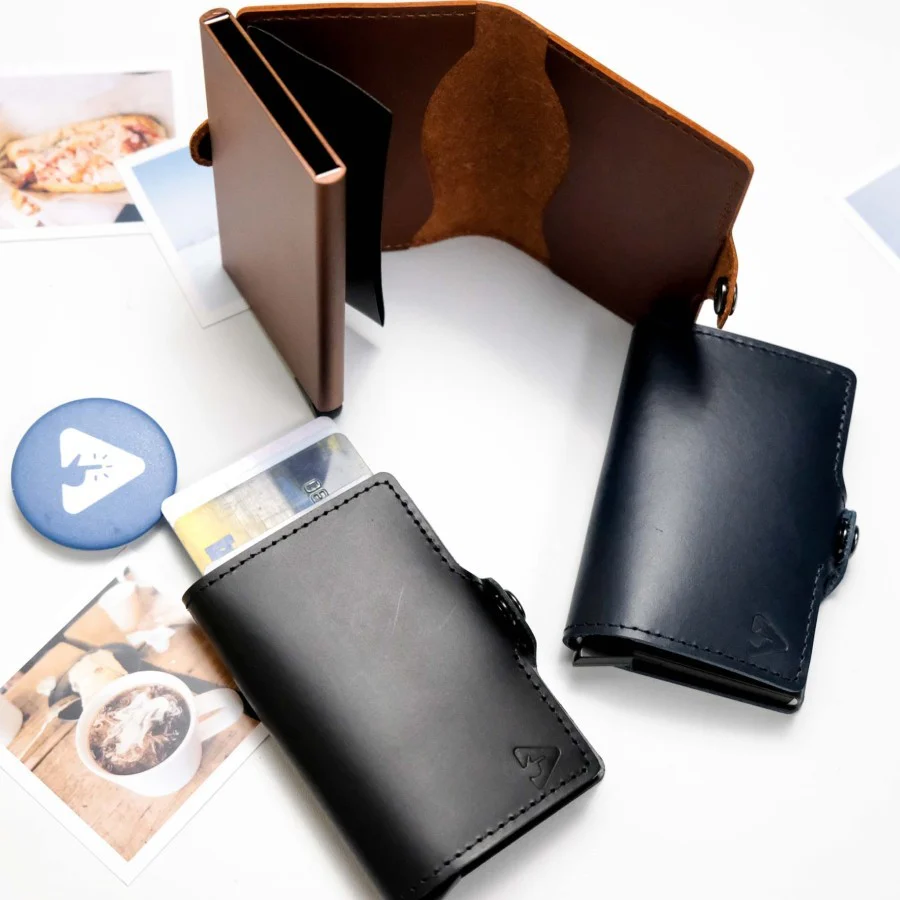 CLASSIC RFID Leather Pop Up Card Case Wallet by Press Play - Image 10