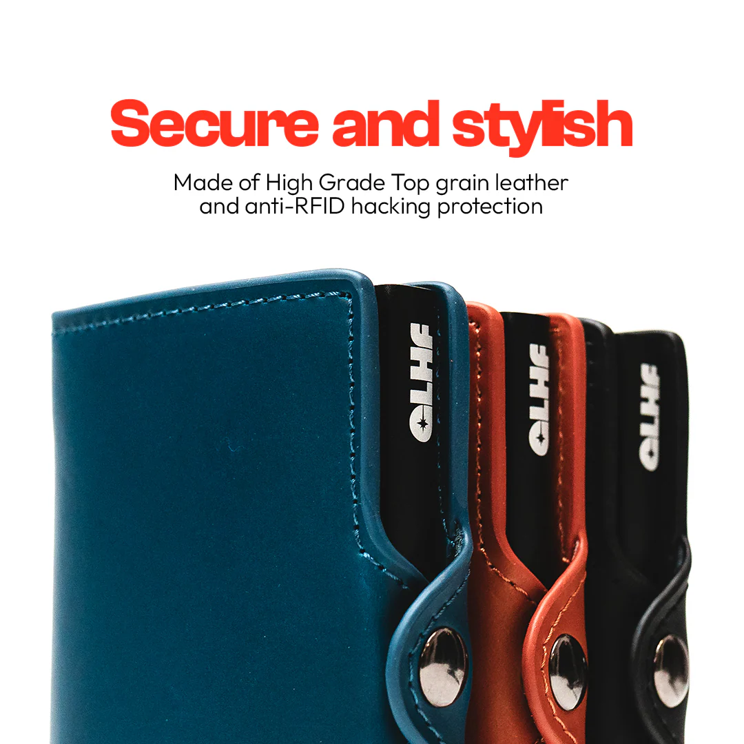 CLASSIC RFID Leather Pop Up Card Case Wallet by Press Play - Image 5