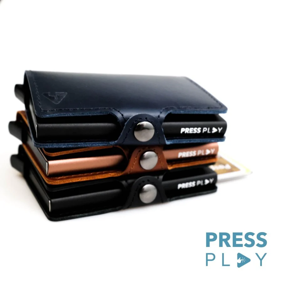 CLASSIC RFID Leather Pop Up Card Case Wallet by Press Play - Image 9