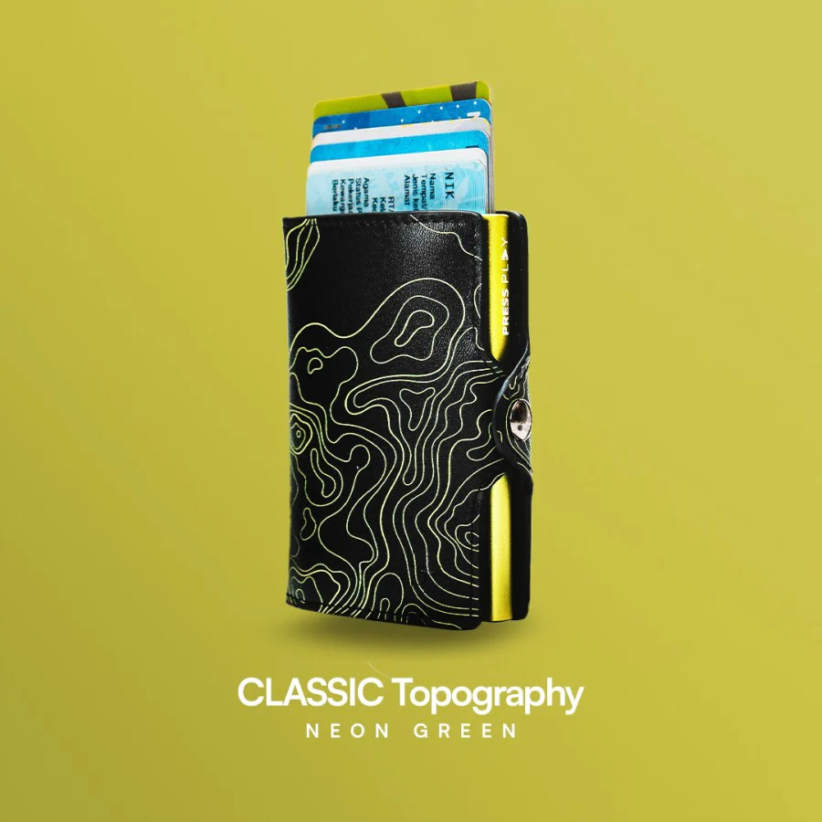 CLASSIC TOPOGRAPHY RFID Pop Up Card Wallet - Image 10
