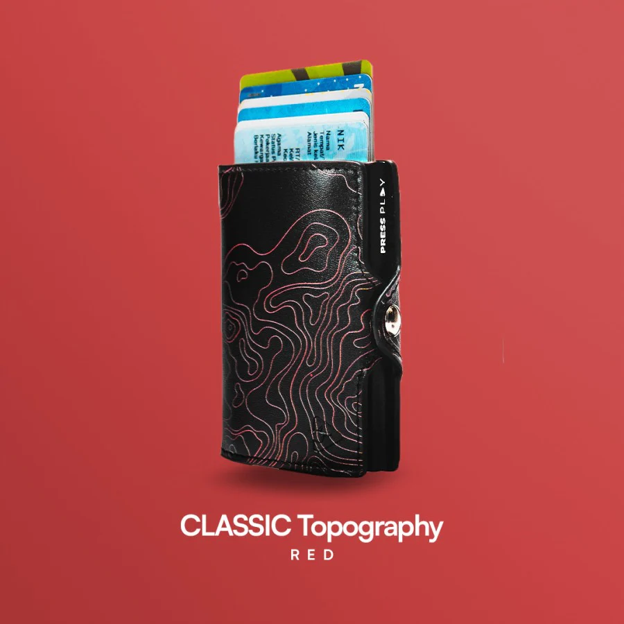CLASSIC TOPOGRAPHY RFID Pop Up Card Wallet - Image 11