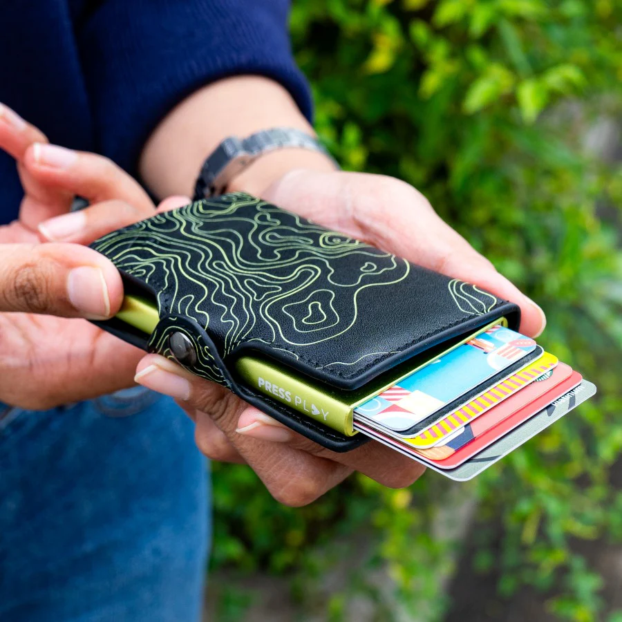CLASSIC TOPOGRAPHY RFID Pop Up Card Wallet - Image 6