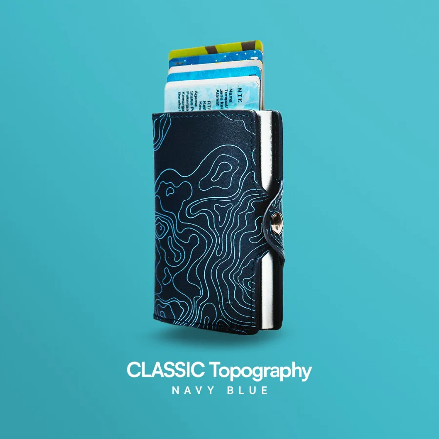 CLASSIC TOPOGRAPHY RFID Pop Up Card Wallet - Image 9
