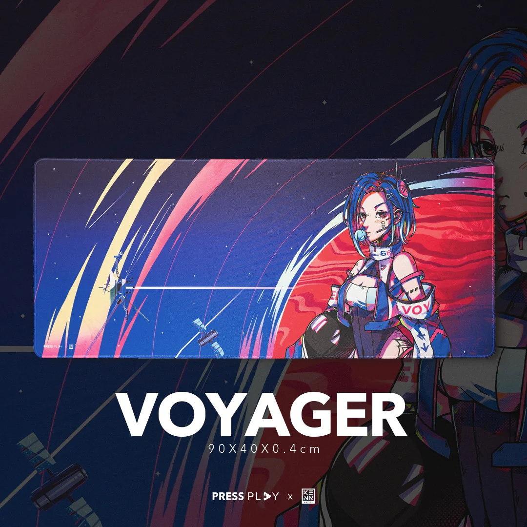 SPACEGIRLS Press Play x kenn.arts Gaming Mousepad Deskmat - Image 13