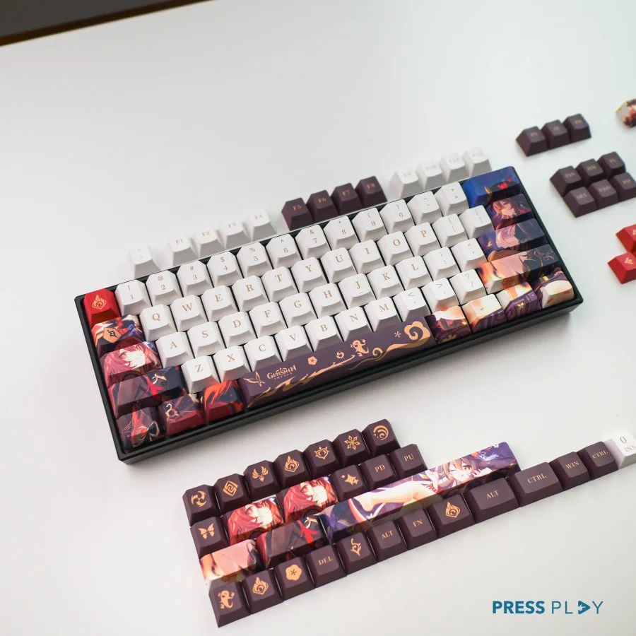 Genshin Impact HU TAO PBT Dye Sub Keycaps Mechanical Keyboard - Image 4