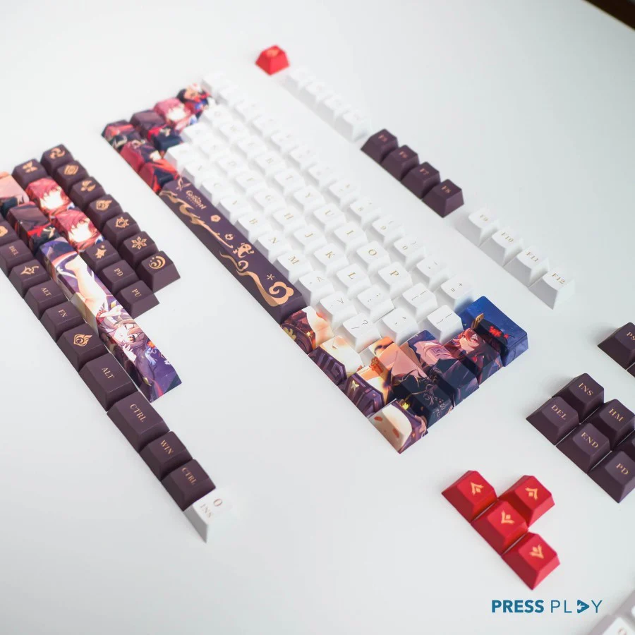 Genshin Impact HU TAO PBT Dye Sub Keycaps Mechanical Keyboard - Image 6