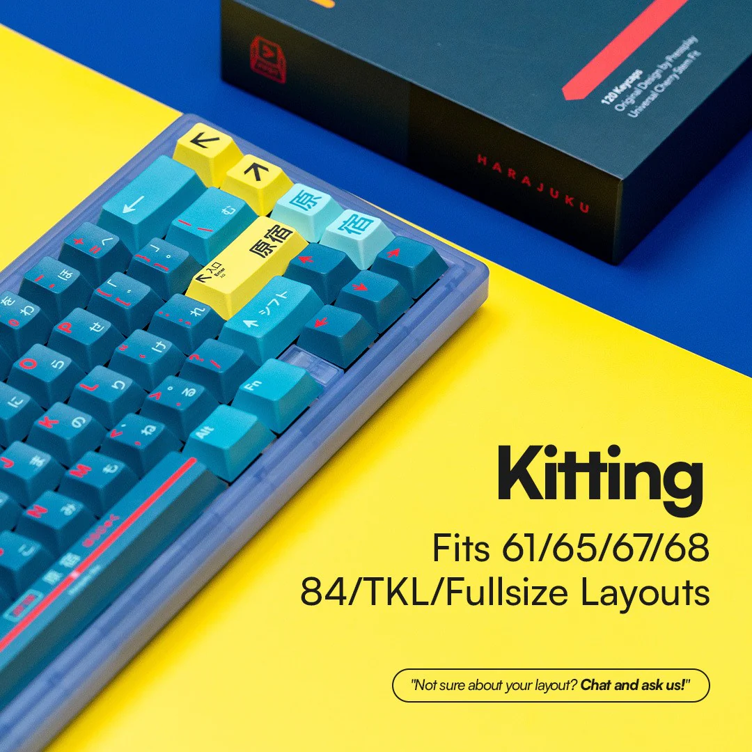 PPBT HARAJUKU PBT Dye Sub Keycap Set Japanese Root by Press Play - Image 4