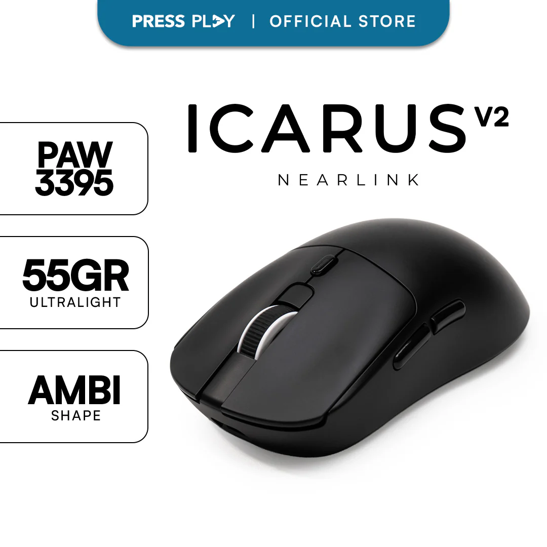 ICARUS V2 Nearlink PAW3395 Wireless Gaming Mouse - Image 2