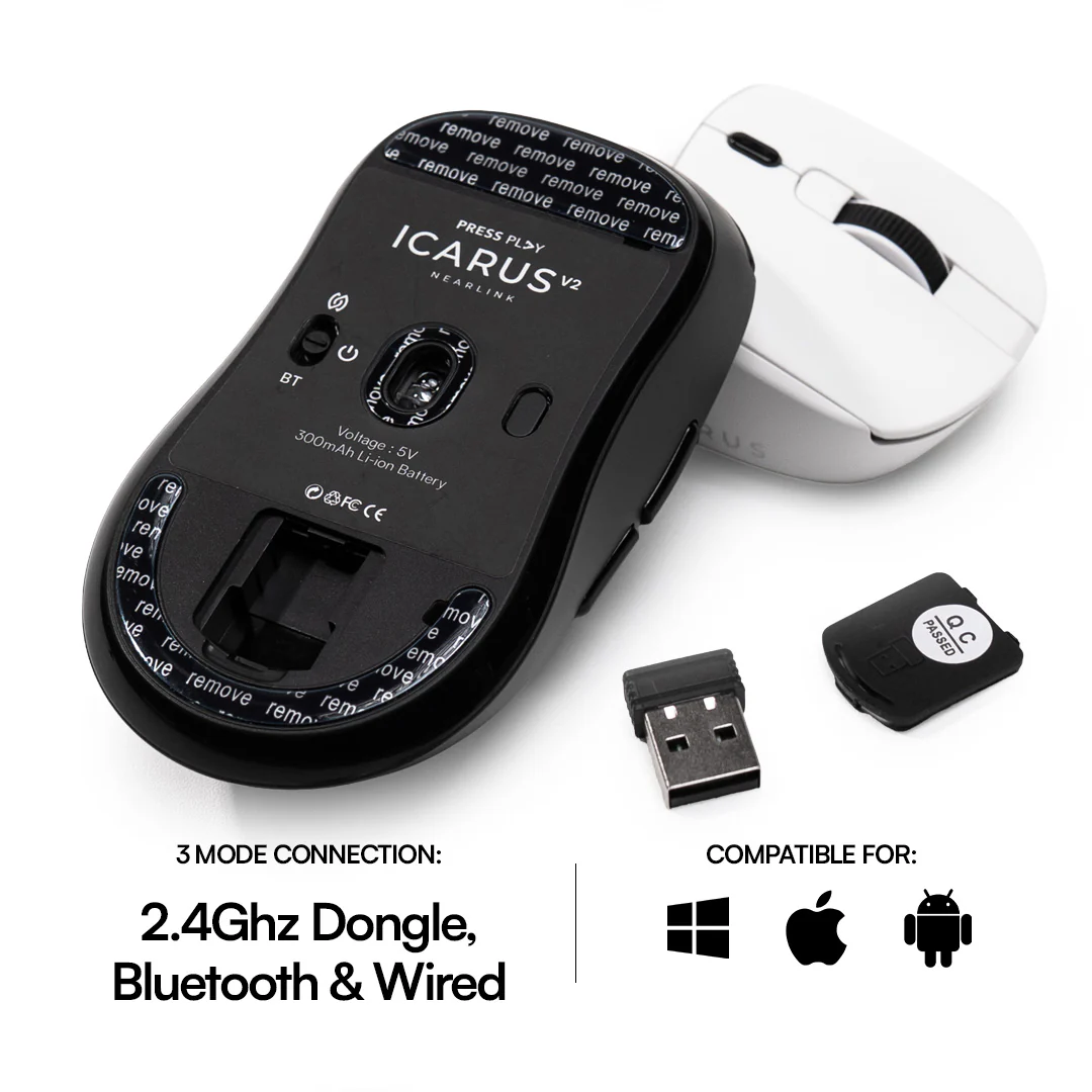 ICARUS V2 Nearlink PAW3395 Wireless Gaming Mouse - Image 4