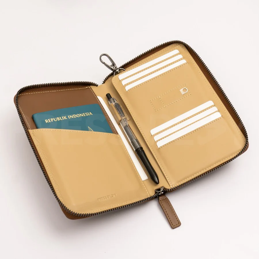 JOURNEY Travel Passport Wallet Organizer Leather - Image 9