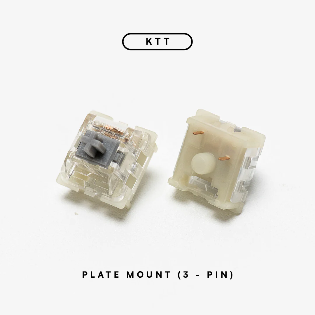 KTT Ash Gray Tactile Switch 53g Plate Mount - Image 2