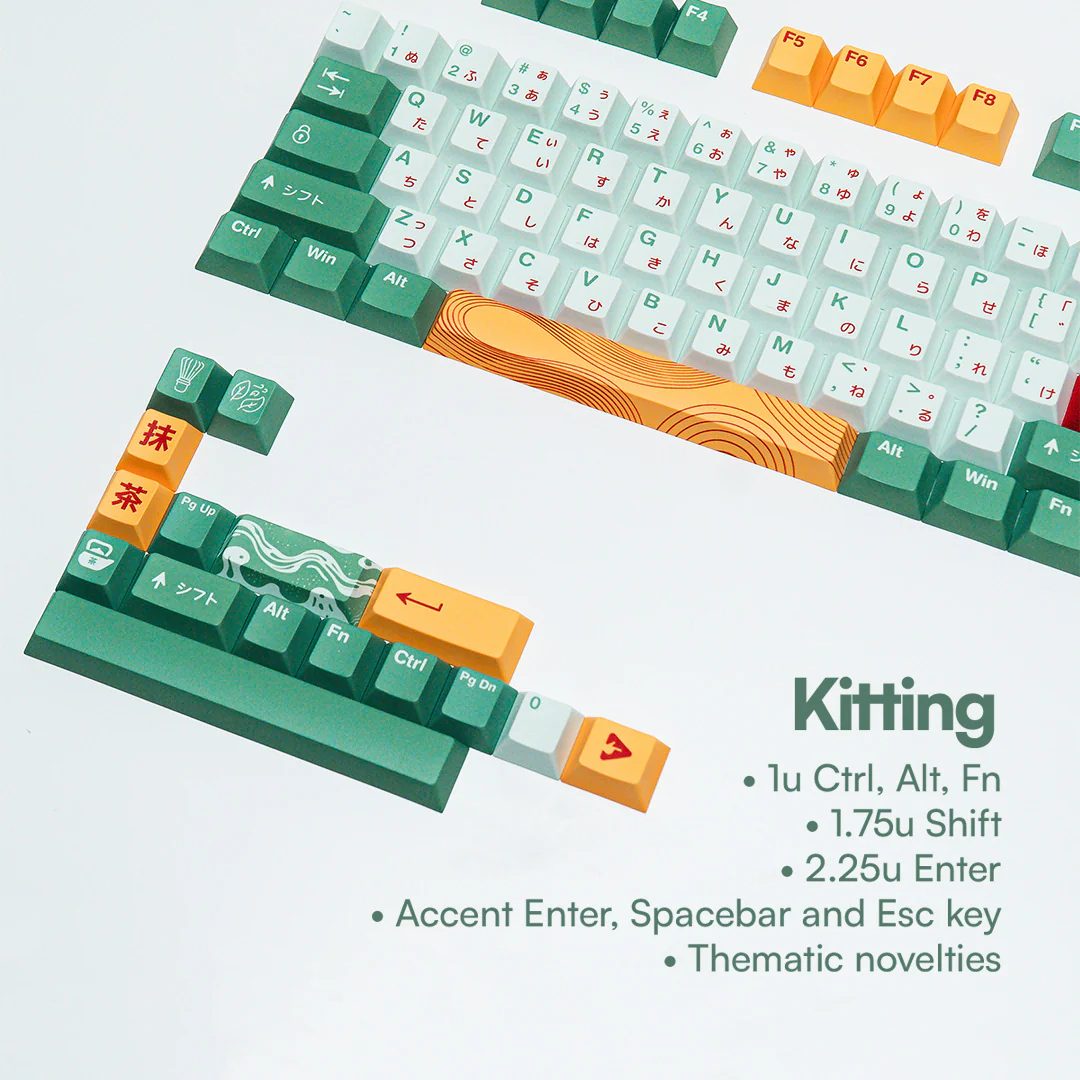PPBT MATCHA PBT Dye Sub Keycaps by Press Play - Image 5