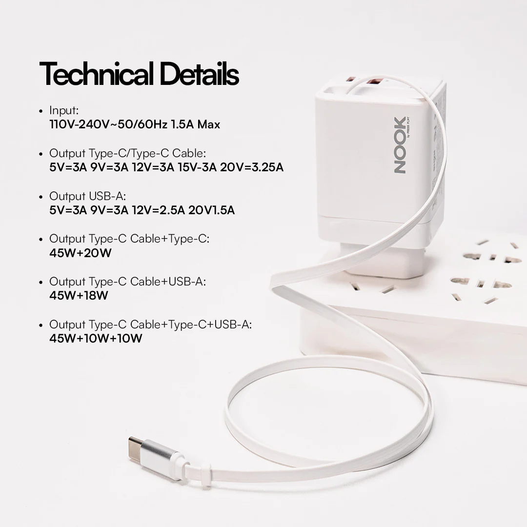 NOOK C1 65W GaN Retractable Charger - Image 5