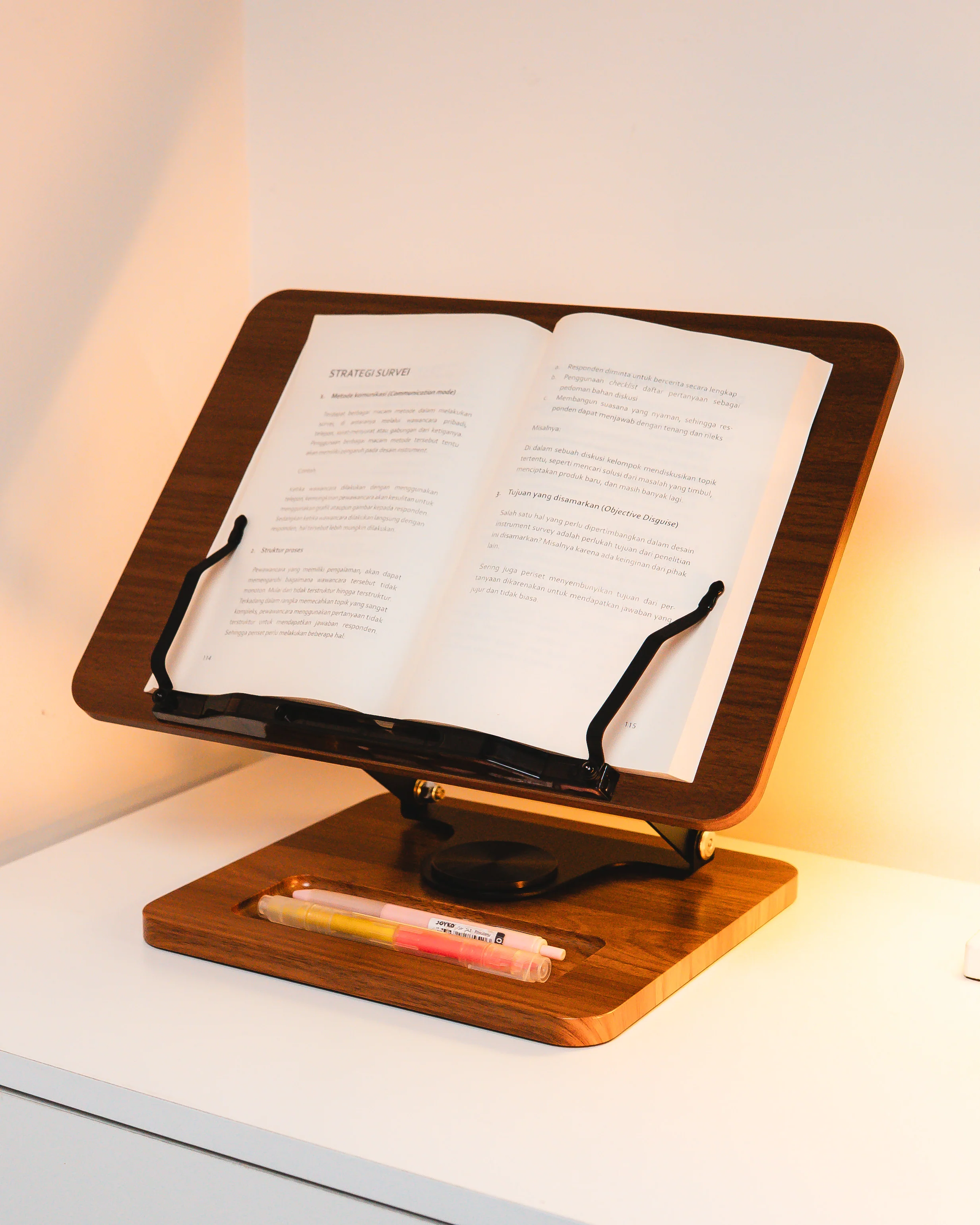 NOOK Wooden Swivel Book Holder Stand Multifunction - Image 2