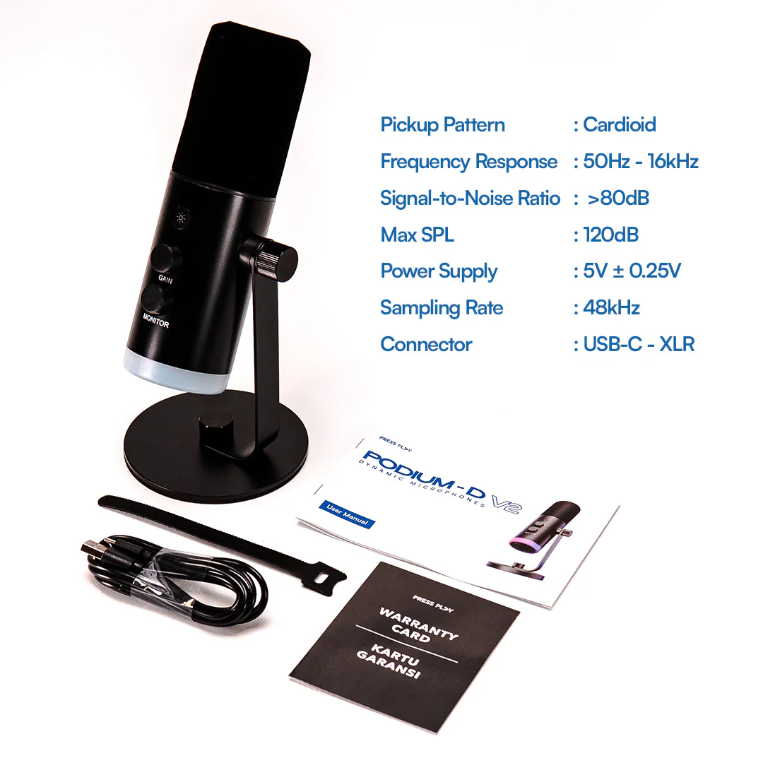 PODIUM D V2 Dynamic Microphone Type-C USB - Image 7
