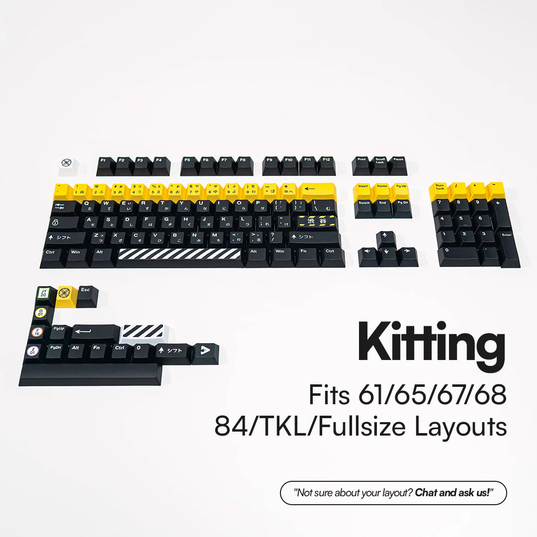 PPBT SHIBUYA ALT PBT Dye Sub Keycap Set Japanese Root - Image 4
