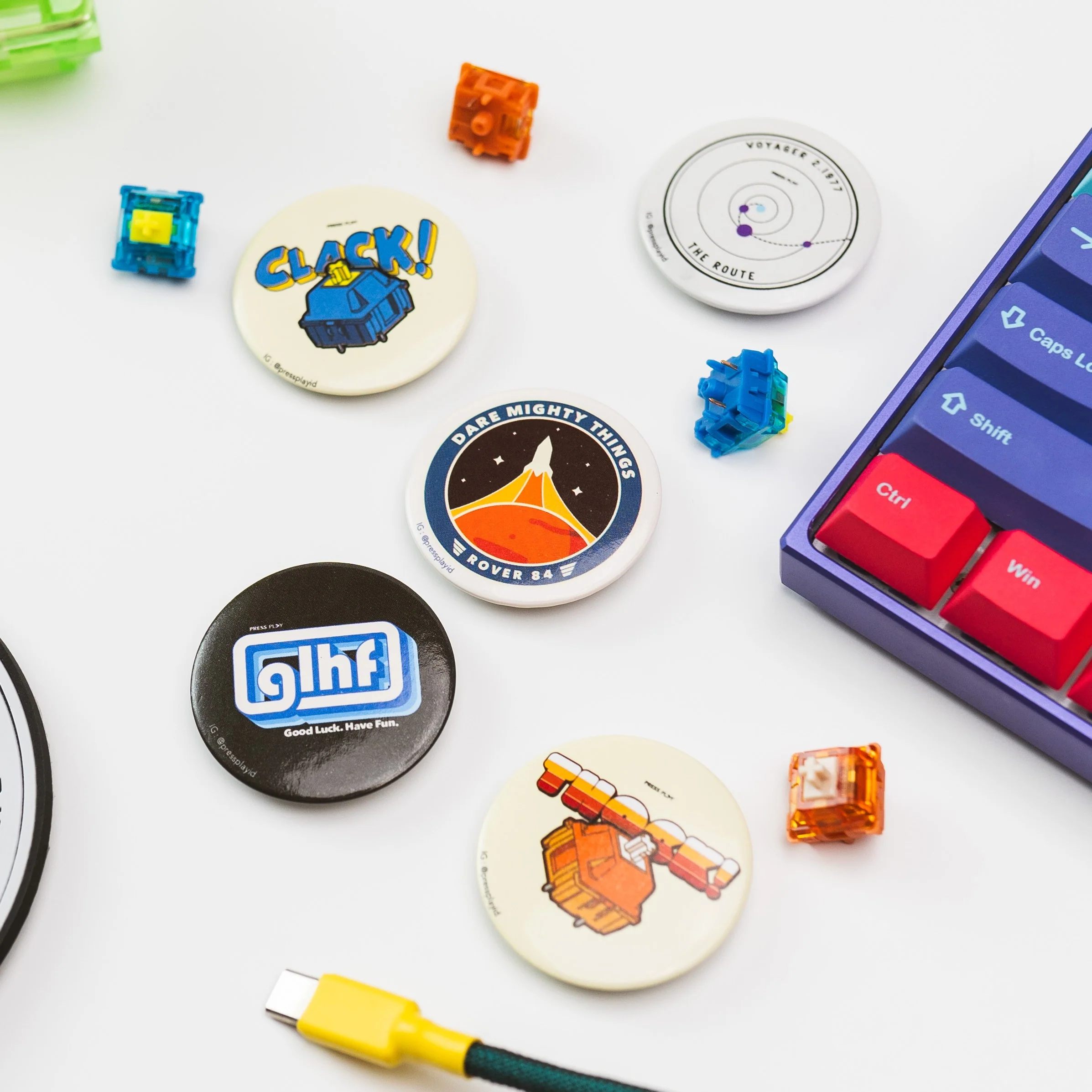 Press Play Pin Official 5in1 Pin Button Set Accessories by Press Play - Image 2