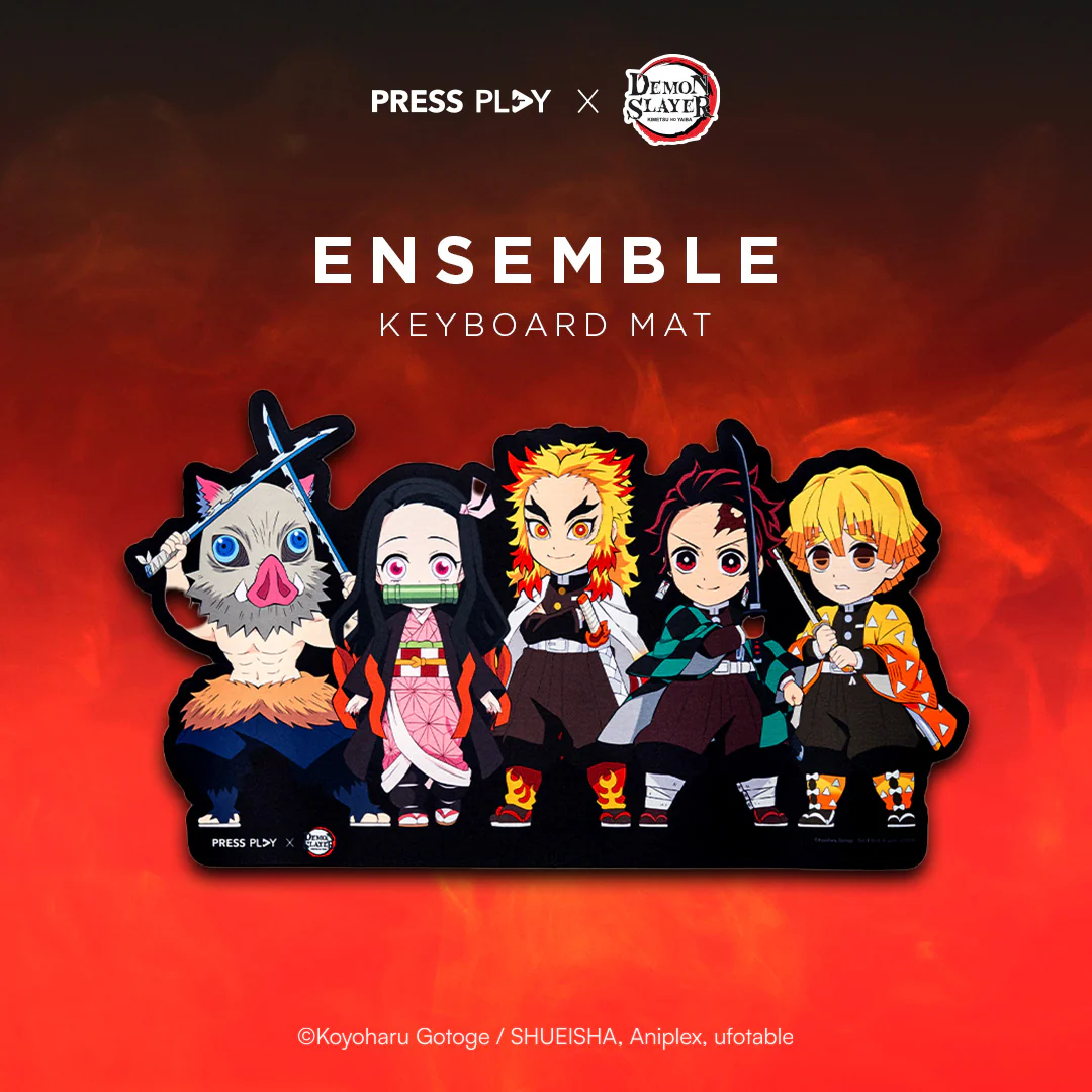 PRESS PLAY x DEMON SLAYER CHIBI ENSEMBLE 53x30cm Keyboard Mat