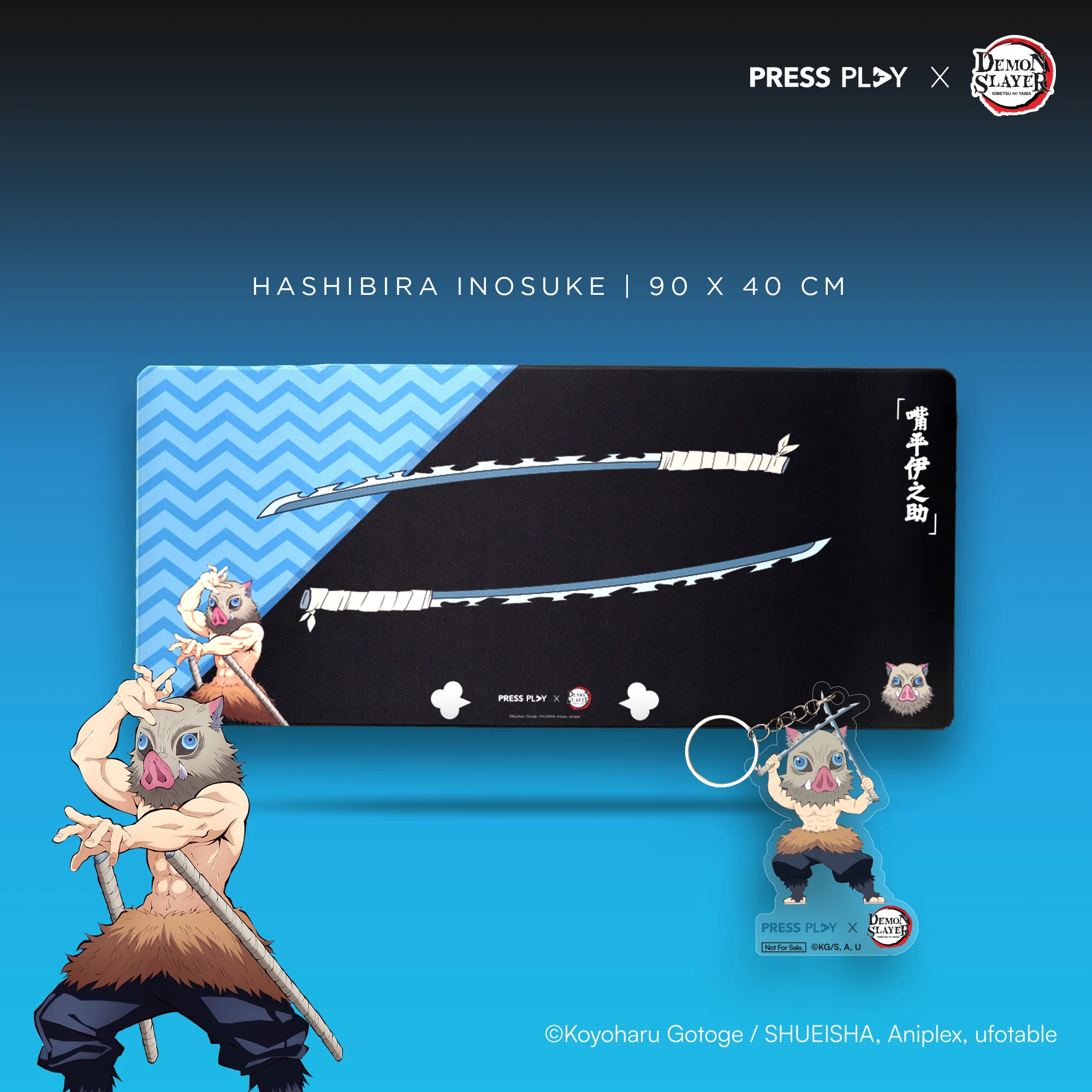 PRESS PLAY x DEMON SLAYER NICHIRIN 40x90 Gaming Deskmat Mousepad - Image 5