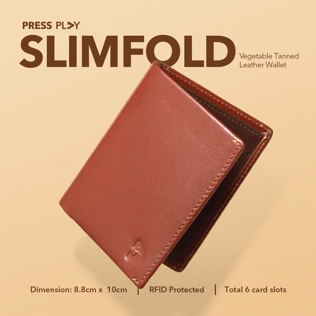 SLIMFOLD Slim Vegetable Tanned Leather Wallet by Press Play - Image 2