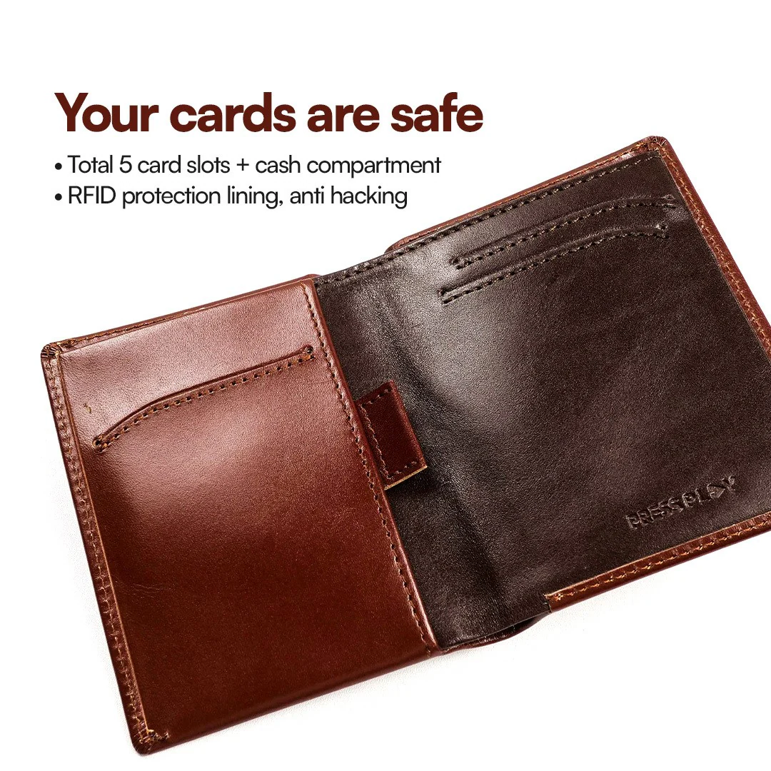 SLIMFOLD Slim Vegetable Tanned Leather Wallet by Press Play - Image 5