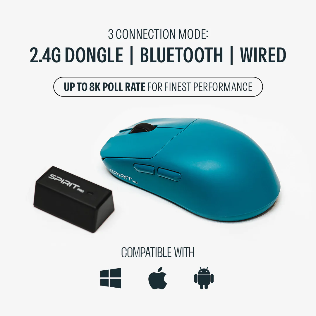 SPIRIT Pro 8K PAW3950 Wireless Gaming Mouse - Image 4