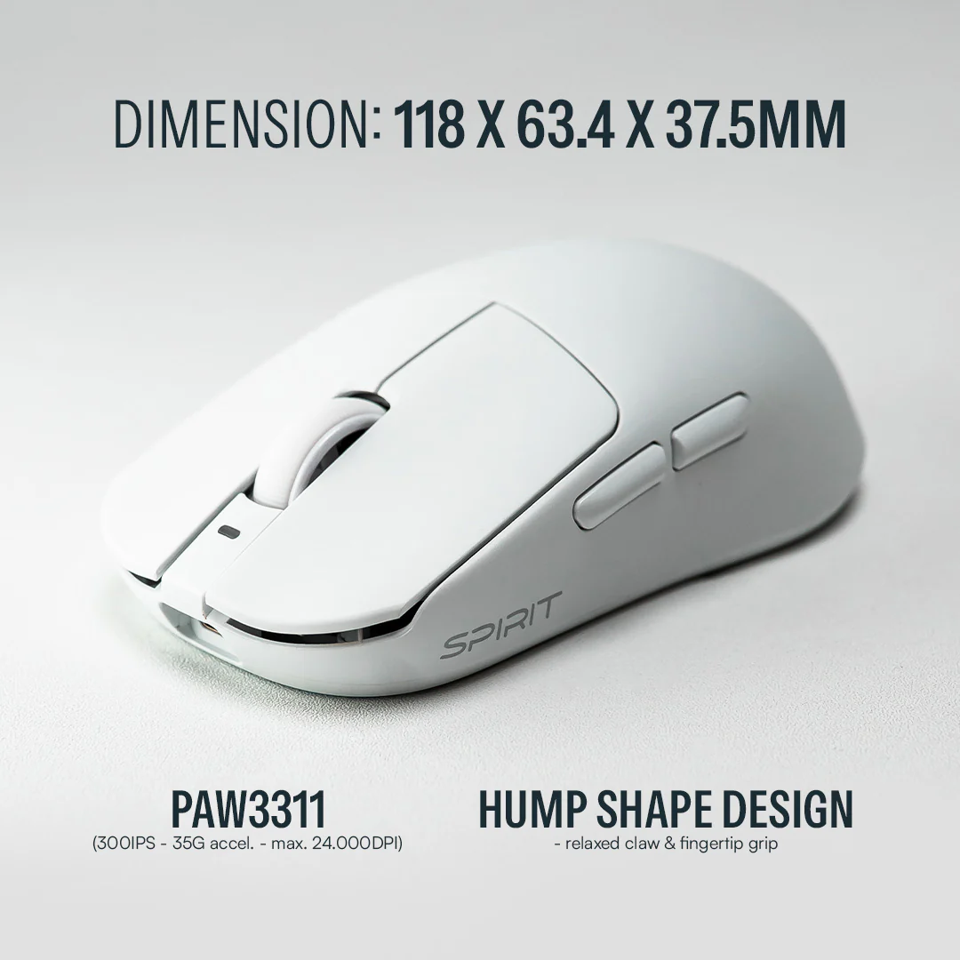 SPIRIT PAW3311 Ultralight Wireless Gaming Mouse - Image 7
