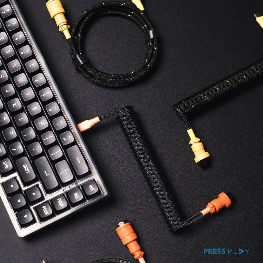 Type C Coiled Cable Mechanical Keyboard Aviator - Image 3