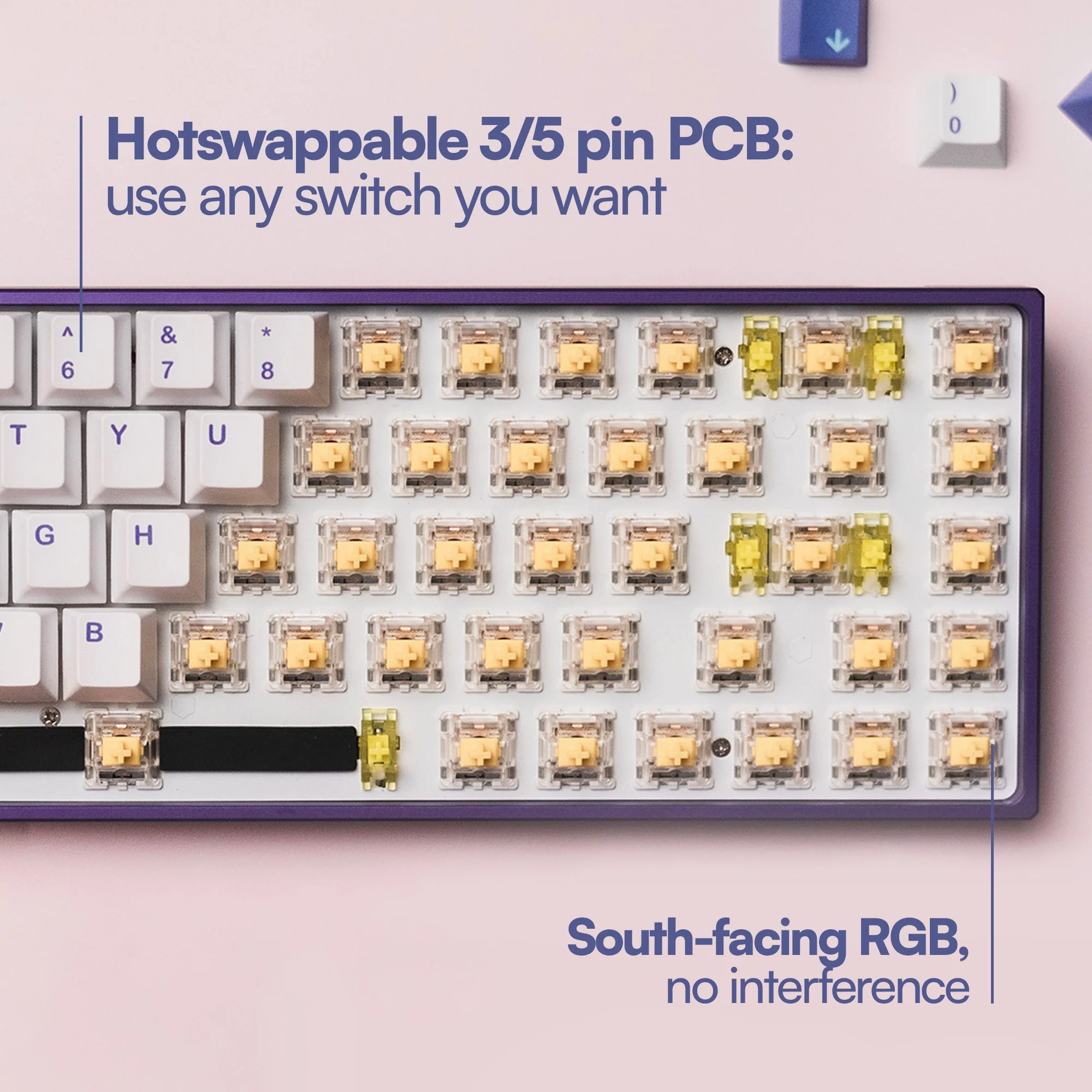 VOYAGER68 Lightyear Edition CNC Alu South Facing Mechanical Keyboard - Image 3