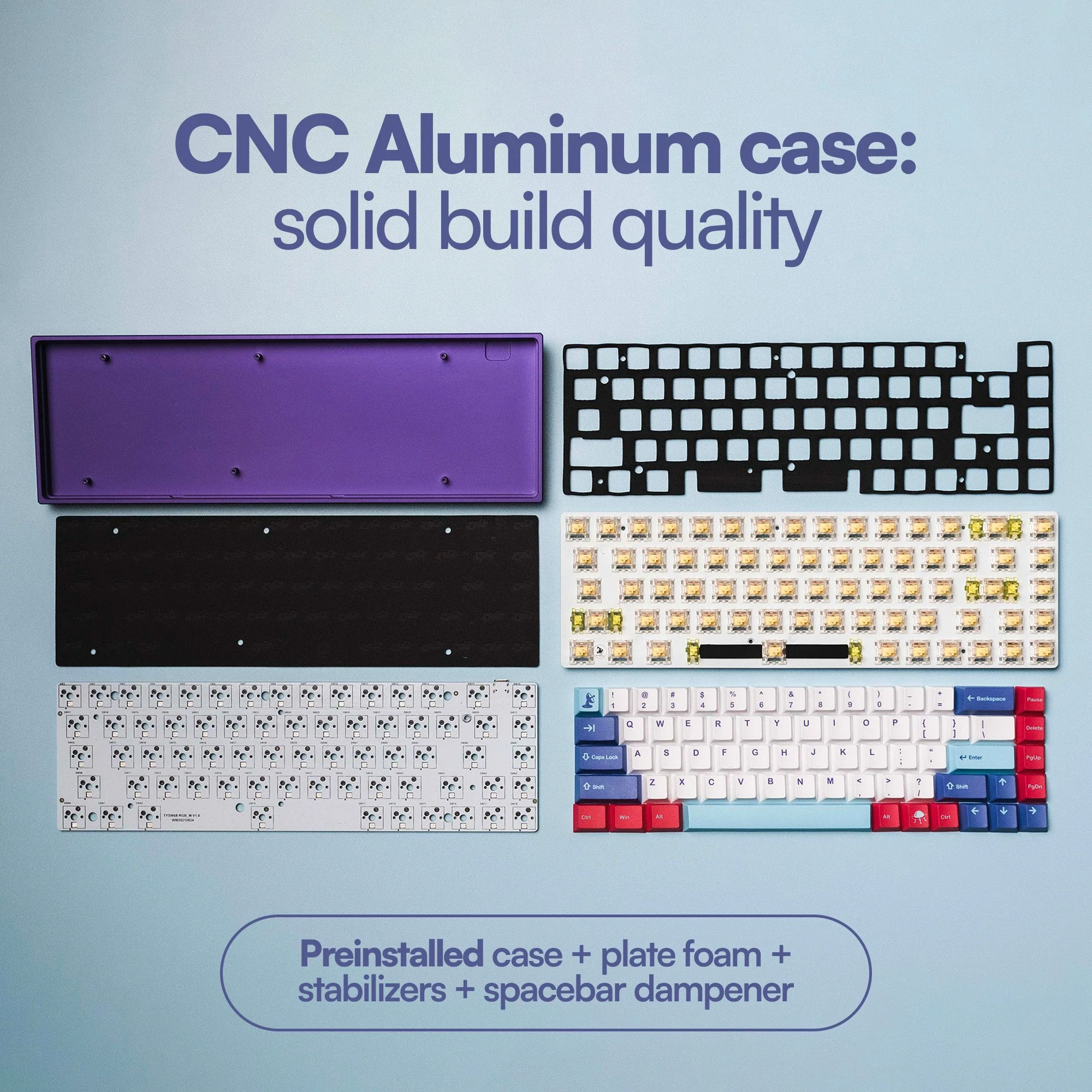 VOYAGER68 Lightyear Edition CNC Alu South Facing Mechanical Keyboard - Image 6