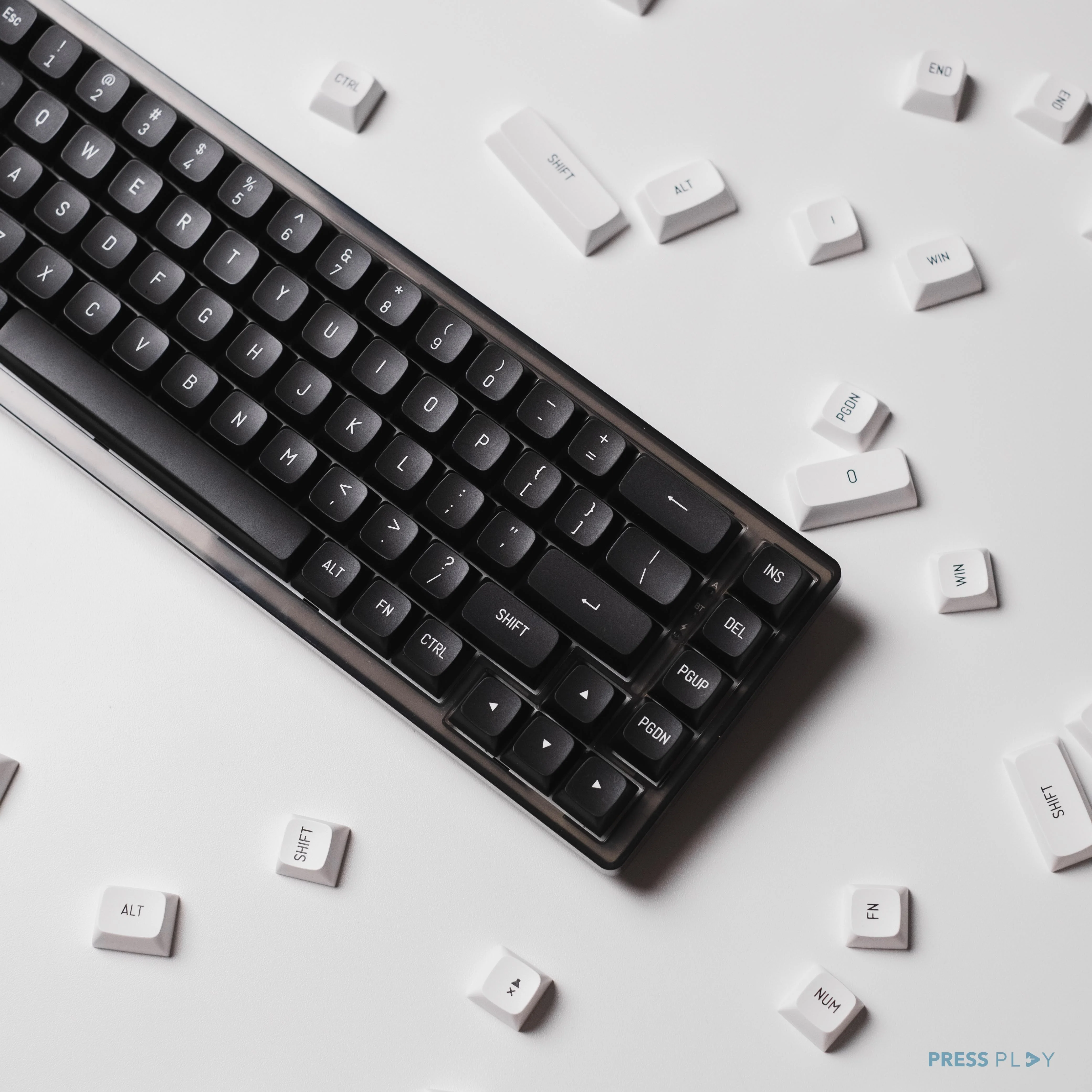 WoB White on Black CSA Profile Doubleshot PBT Keycaps - Image 5