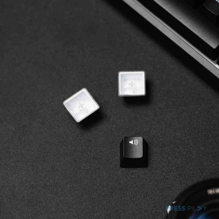 WoB White on Black PBT Doubleshot Keycaps Set by Press Play - Image 5