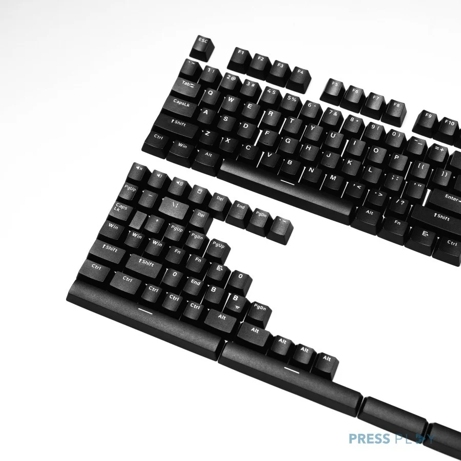 WoB White on Black PBT Doubleshot Keycaps Set by Press Play - Image 8